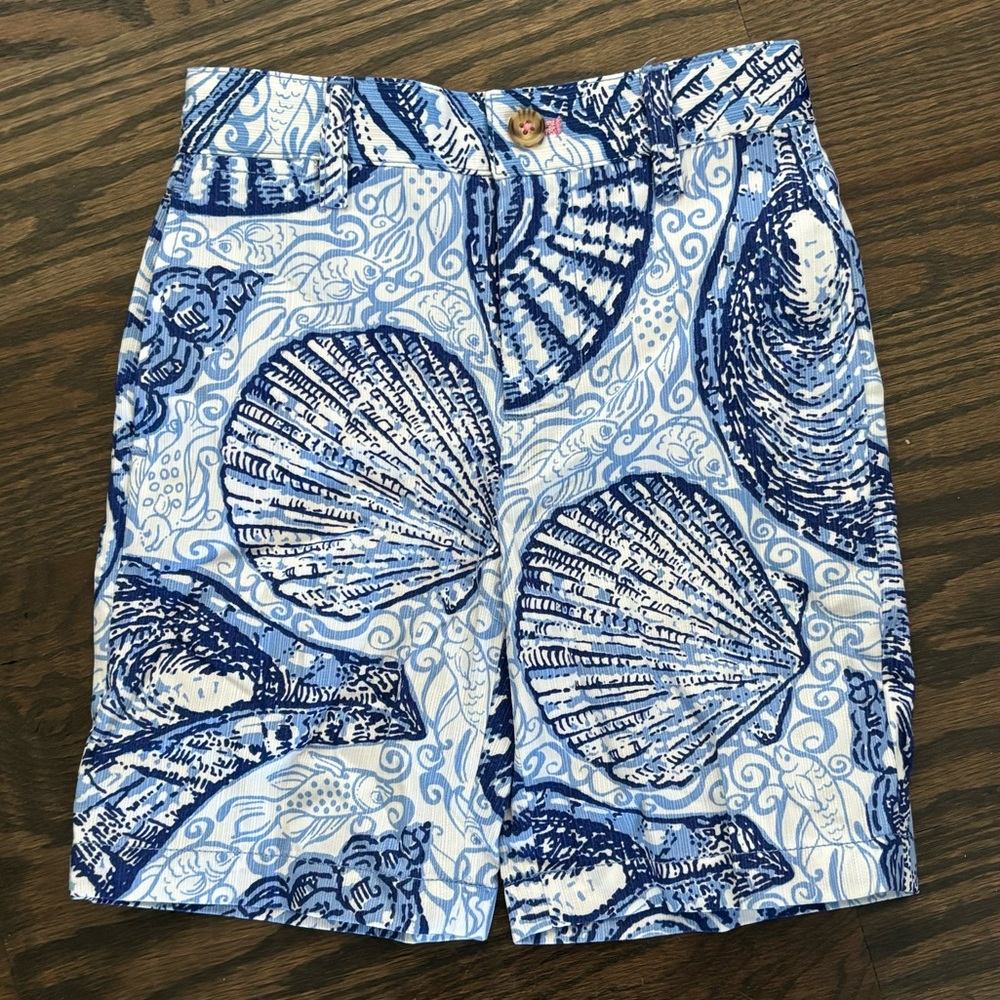 Lilly Pulitzer Boys Beaumont Short- Blue Peri Pop Up Stuffed Shells